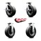 Service Caster BBQ Smoker Grill Flat-Free All Terrain 10'' Caster Wheel Set, 4PK SMOK-SCC-100S1030-SNB-SLB-2-R-2 - alternate 2